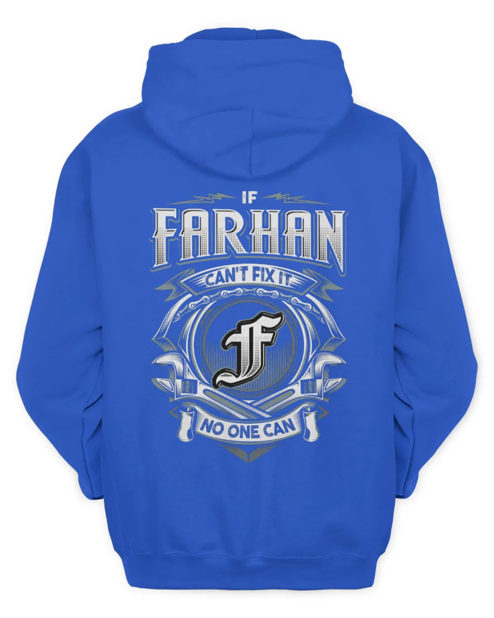 FARHAN AP81-K4-626 - Personalized Ahmed Quote Apparel “If Ahmed Can't Fix It, No One Can” - Unisex Hoodie - Royal
