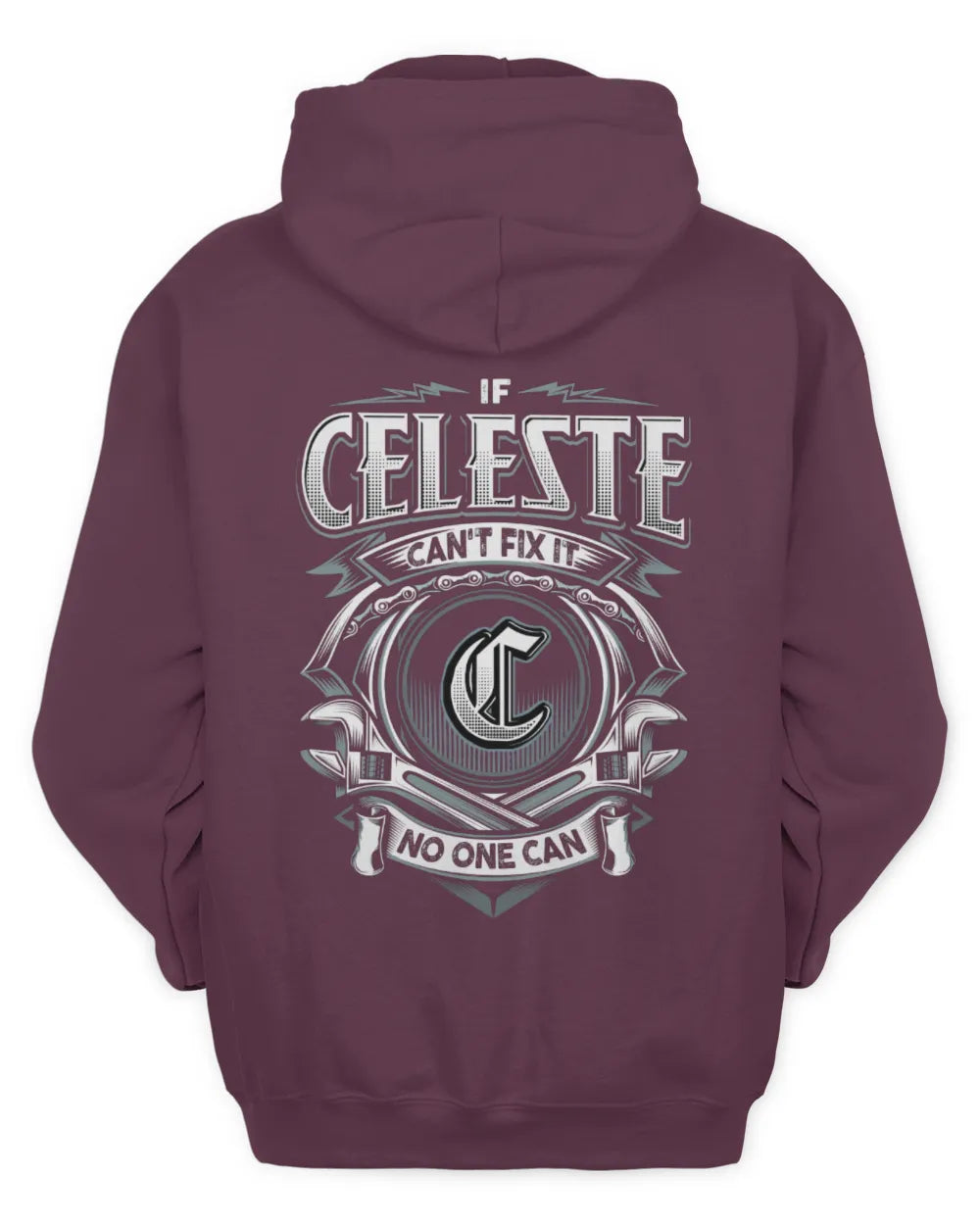 CELESTE AP81-K4-626 - Personalized Ahmed Quote Apparel “If Ahmed Can't Fix It, No One Can” - Unisex Hoodie - Maroon