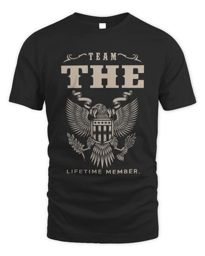 THE TP06-K82 – Personalized Classic Style Apparel “Team NAME Lifetime Member” - Unisex Standard T-Shirt - Black