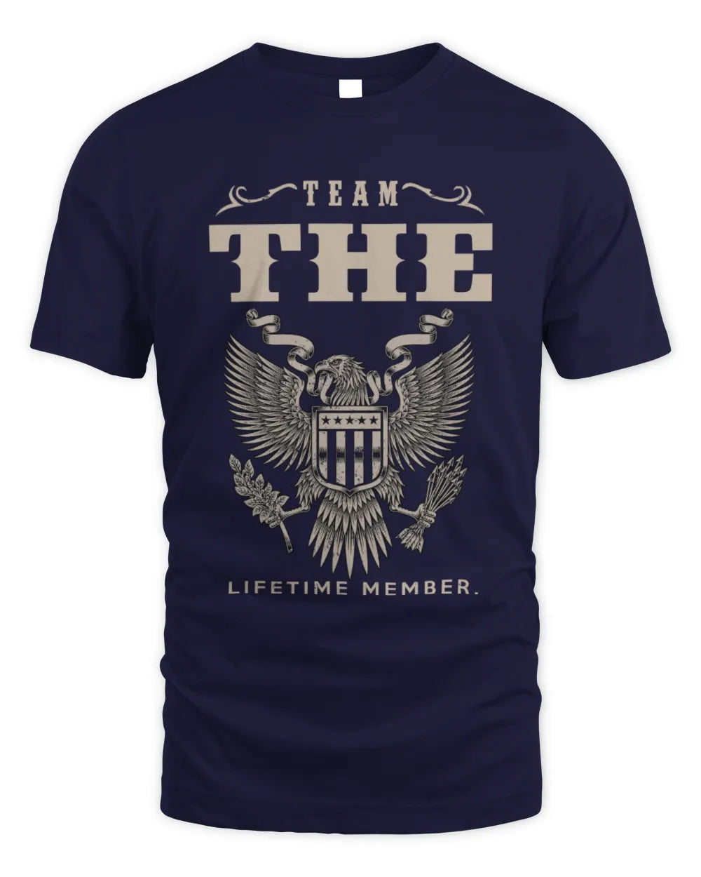 THE TP06-K82 – Personalized Classic Style Apparel “Team NAME Lifetime Member” - Unisex Standard T-Shirt - Navy