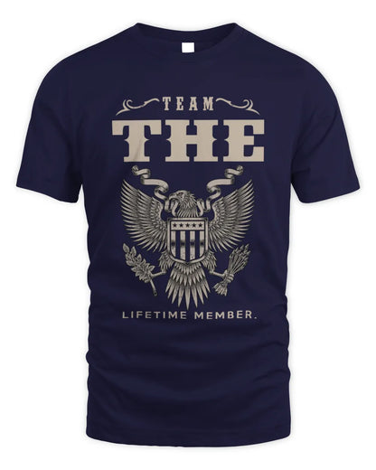 THE TP06-K82 – Personalized Classic Style Apparel “Team NAME Lifetime Member” - Unisex Standard T-Shirt - Navy