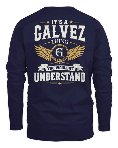 GALVEZ KT06-M008 It’s a [NAME] Thing – You Wouldn’t Understand | Personalized Vintage T-Shirt - Men's Long Sleeved T-Shirt - Navy