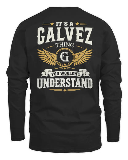 GALVEZ KT06-M008 It’s a [NAME] Thing – You Wouldn’t Understand | Personalized Vintage T-Shirt - Men's Long Sleeved T-Shirt - Black