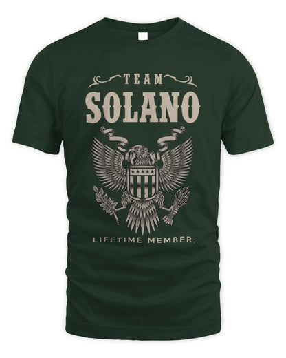 SOLANO TP06-K82 – Personalized Classic Style Apparel “Team NAME Lifetime Member” - Unisex Standard T-Shirt - Forest Green