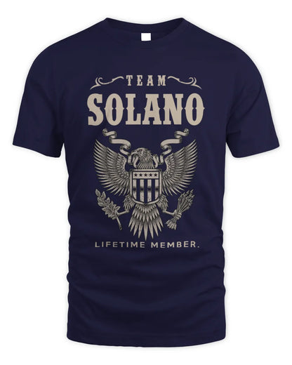 SOLANO TP06-K82 – Personalized Classic Style Apparel “Team NAME Lifetime Member” - Unisex Standard T-Shirt - Navy