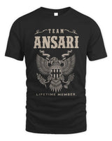 ANSARI TP06-K82 – Personalized Classic Style Apparel “Team NAME Lifetime Member” - Unisex Standard T-Shirt - Black