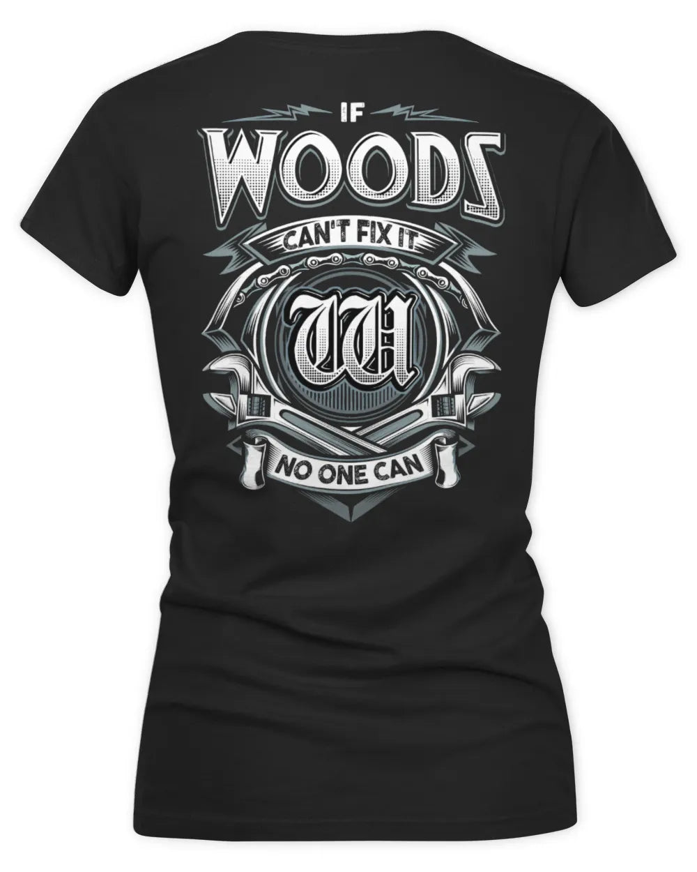 WOODS AP81-K4-626 - Personalized Ahmed Quote Apparel “If Ahmed Can't Fix It, No One Can” - Women's V-Neck T-Shirt - Black
