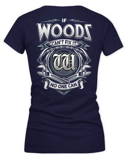 WOODS AP81-K4-626 - Personalized Ahmed Quote Apparel “If Ahmed Can't Fix It, No One Can” - Women's V-Neck T-Shirt - Navy