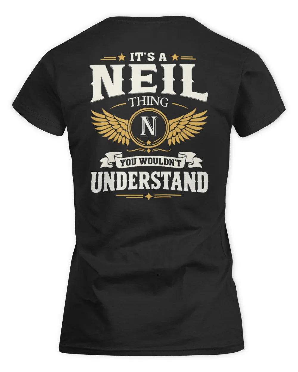 NEIL KT06-M008 It’s a [NAME] Thing – You Wouldn’t Understand | Personalized Vintage T-Shirt - Women's Standard T-Shirt - Black