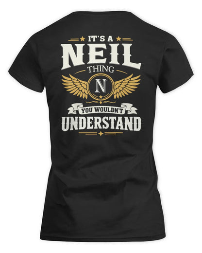 NEIL KT06-M008 It’s a [NAME] Thing – You Wouldn’t Understand | Personalized Vintage T-Shirt - Women's Standard T-Shirt - Black