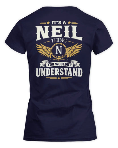 NEIL KT06-M008 It’s a [NAME] Thing – You Wouldn’t Understand | Personalized Vintage T-Shirt - Women's Standard T-Shirt - Navy