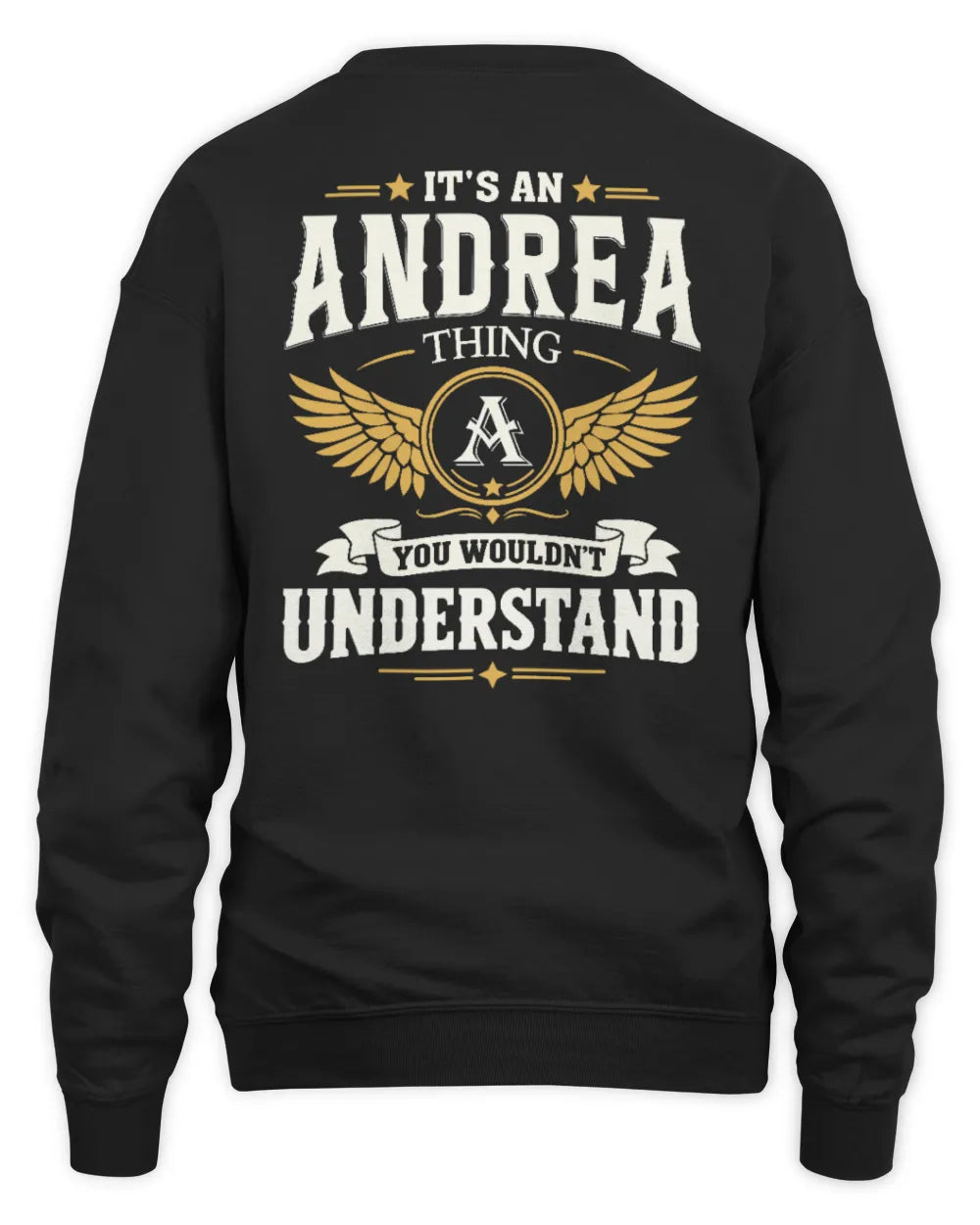 ANDREA KT06-M008 It’s a [NAME] Thing – You Wouldn’t Understand | Personalized Vintage T-Shirt - Unisex Sweatshirt - Black