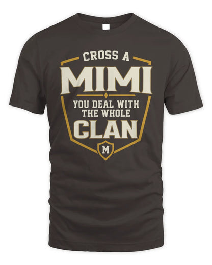 MIMI NT1-K008 Cross A/An NAME, You Deal With the Whole Clan | Personalized Vintage T-Shirt - Unisex Standard T-Shirt - Dark Chocolate
