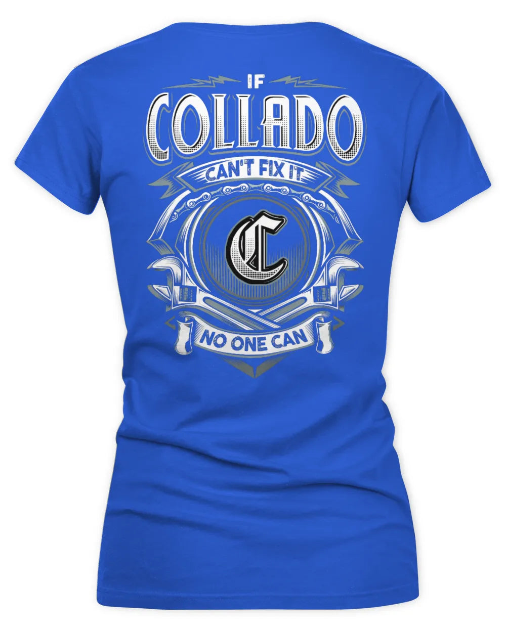 COLLADO AP81-K4-626 - Personalized Ahmed Quote Apparel “If Ahmed Can't Fix It, No One Can” - Women's V-Neck T-Shirt - Royal
