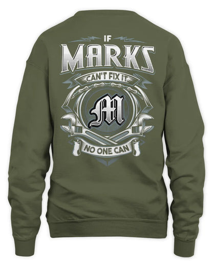 MARKS AP81-K4-626 - Personalized Ahmed Quote Apparel “If Ahmed Can't Fix It, No One Can” - Unisex Sweatshirt - Military Green