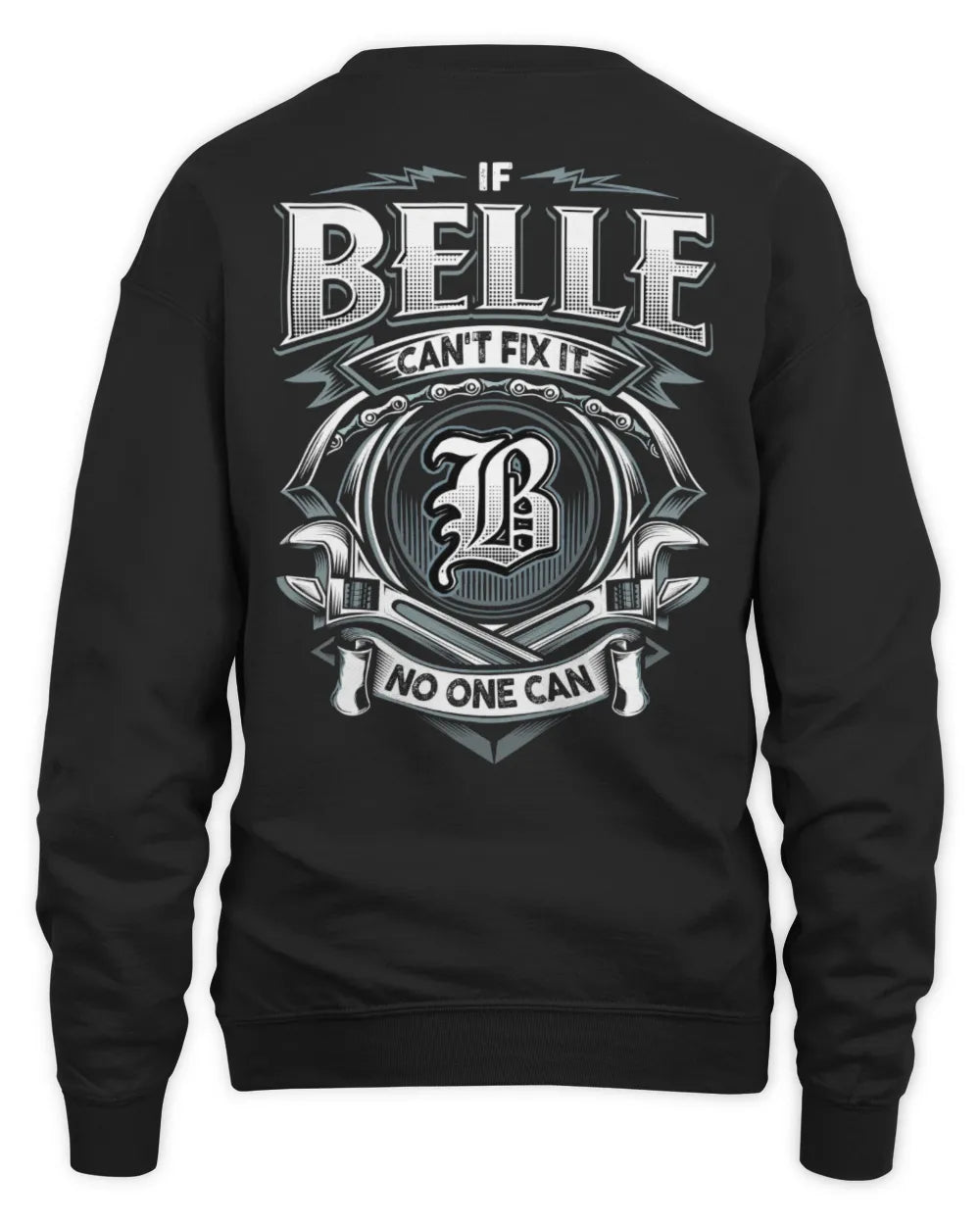 BELLE AP81-K4-626 - Personalized Ahmed Quote Apparel “If Ahmed Can't Fix It, No One Can” - Unisex Sweatshirt - Black