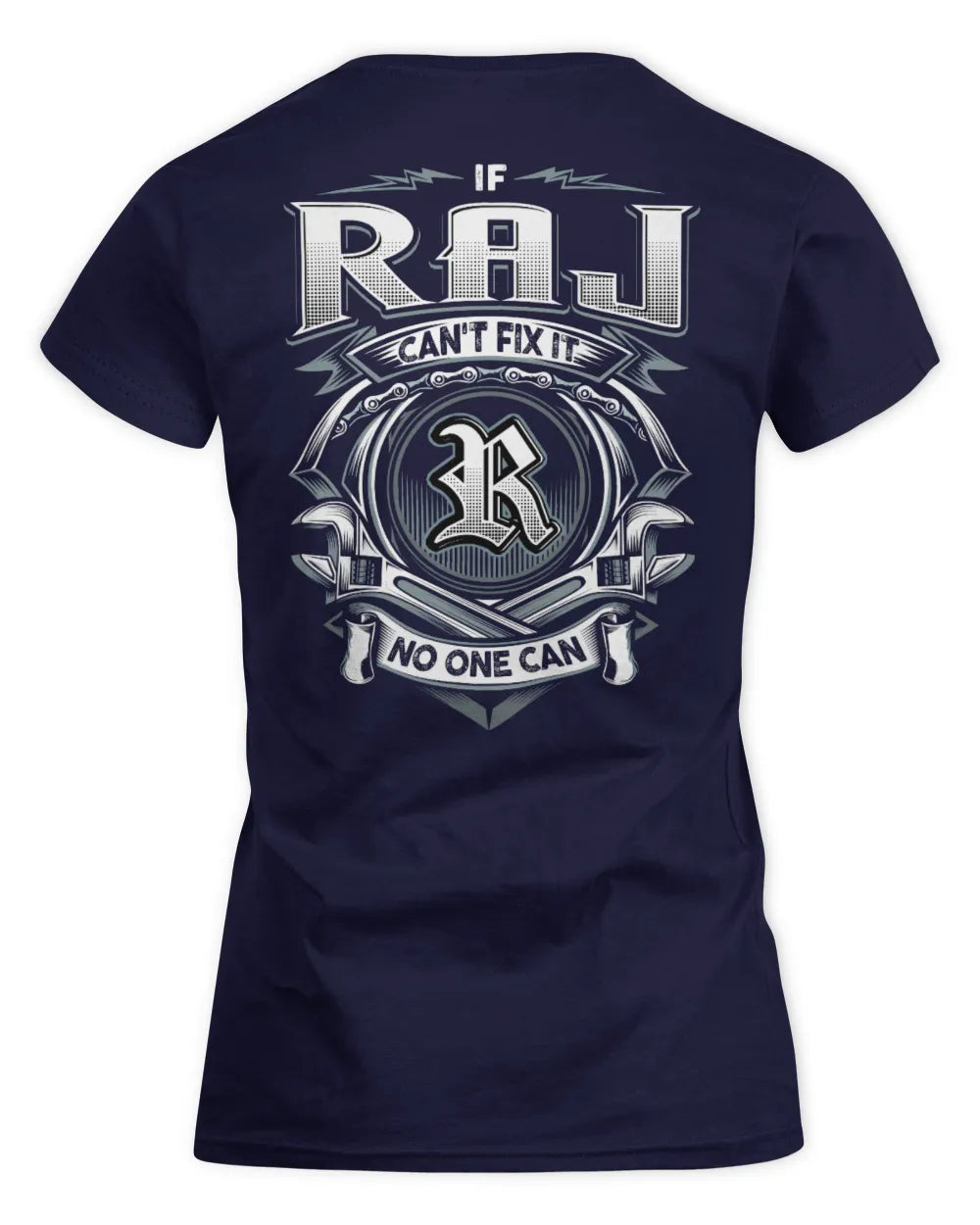 RAJ AP81-K4-626 - Personalized Ahmed Quote Apparel “If Ahmed Can't Fix It, No One Can” - Women's Standard T-Shirt - Navy