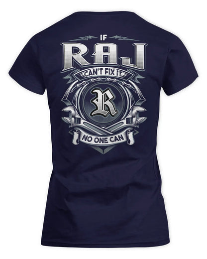 RAJ AP81-K4-626 - Personalized Ahmed Quote Apparel “If Ahmed Can't Fix It, No One Can” - Women's Standard T-Shirt - Navy