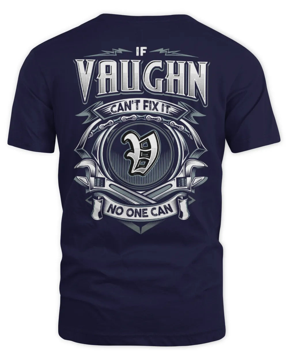 VAUGHN AP81-K4-626 - Personalized Ahmed Quote Apparel “If Ahmed Can't Fix It, No One Can” - Unisex Standard T-Shirt - Navy