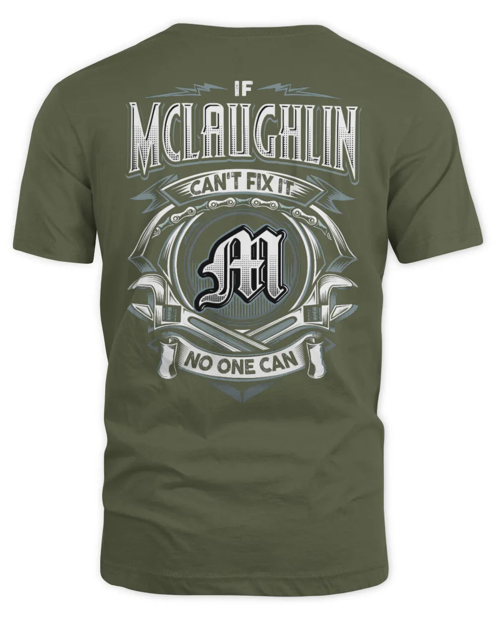 MCLAUGHLIN AP81-K4-626 - Personalized Ahmed Quote Apparel “If Ahmed Can't Fix It, No One Can” - Unisex Standard T-Shirt - Military Green