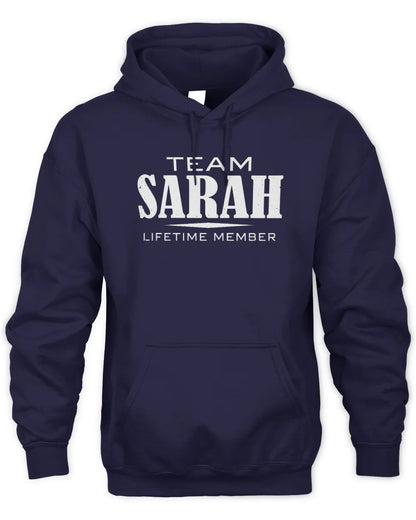 SARAH BL62-K4-128 - Personalized “Team NAME Lifetime Member” - Unisex Hoodie - Navy