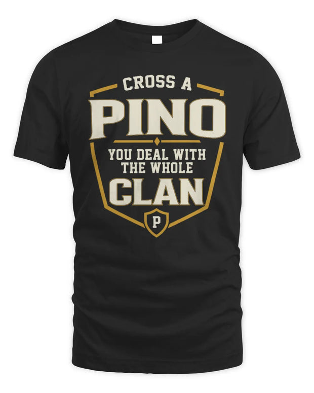 PINO NT1-K008 Cross A/An NAME, You Deal With the Whole Clan | Personalized Vintage T-Shirt