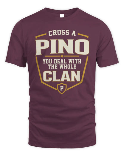 PINO NT1-K008 Cross A/An NAME, You Deal With the Whole Clan | Personalized Vintage T-Shirt - Unisex Standard T-Shirt - Maroon