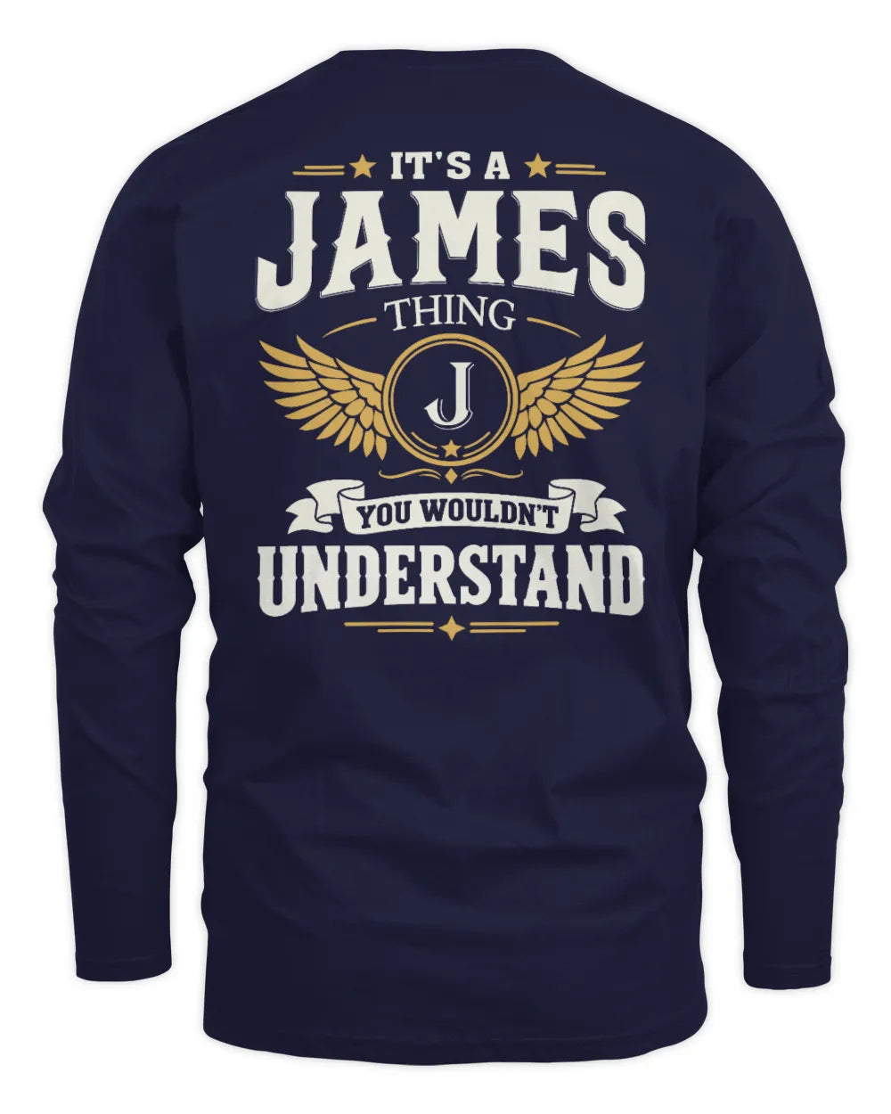 JAMES KT06-M008 It’s a [NAME] Thing – You Wouldn’t Understand | Personalized Vintage T-Shirt - Men's Long Sleeved T-Shirt - Navy
