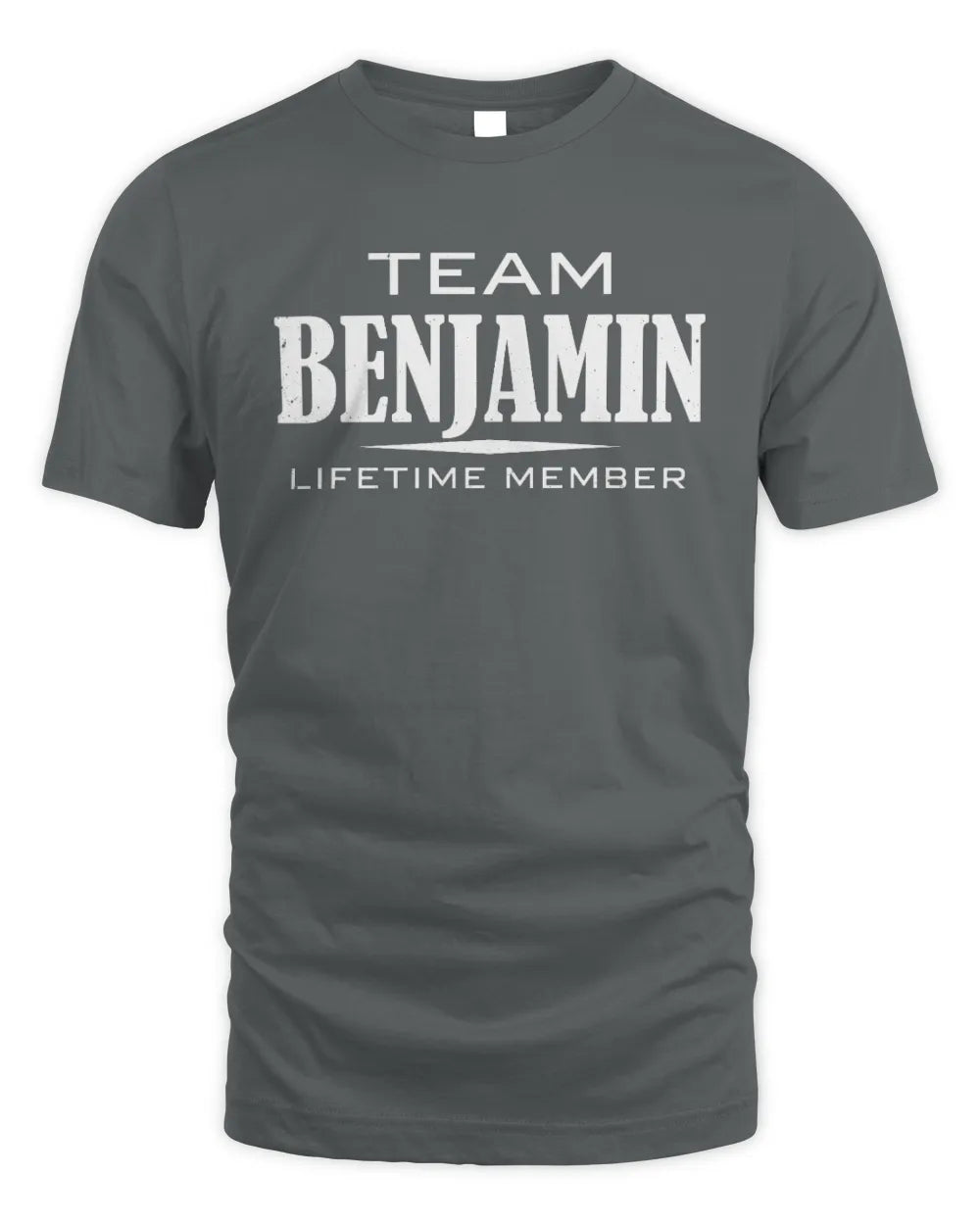BENJAMIN BL62-K4-128 - Personalized “Team NAME Lifetime Member” - Unisex Standard T-Shirt - Charcoal