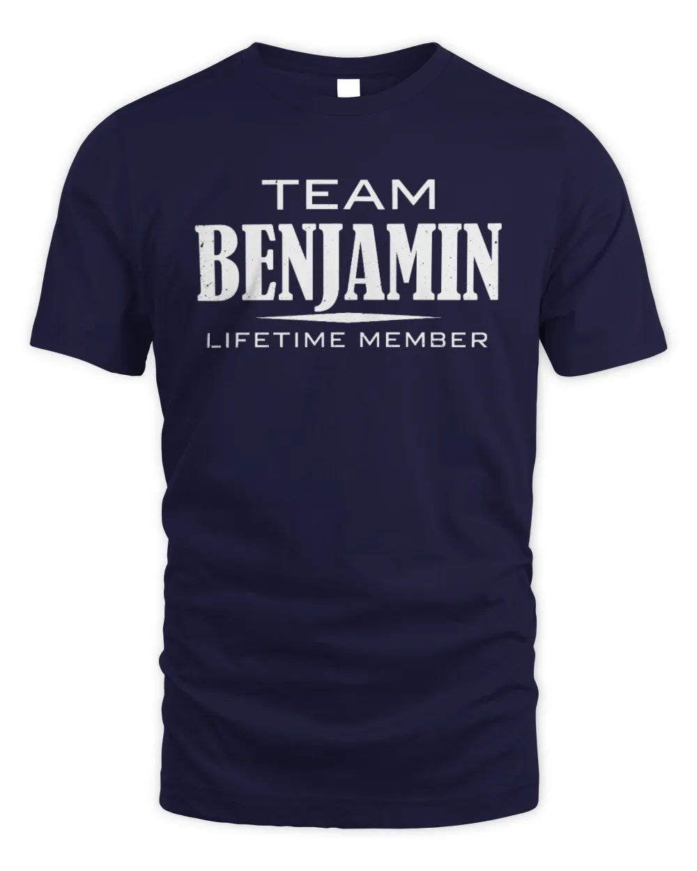 BENJAMIN BL62-K4-128 - Personalized “Team NAME Lifetime Member” - Unisex Standard T-Shirt - Navy
