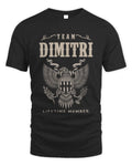 DIMITRI TP06-K82 – Personalized Classic Style Apparel “Team NAME Lifetime Member” - Unisex Standard T-Shirt - Black