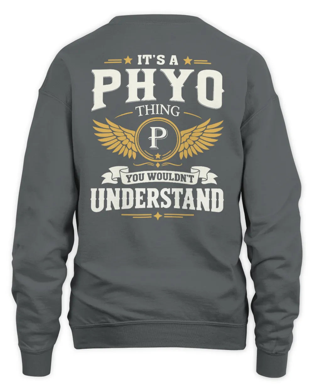 PHYO KT06-M008 It’s a [NAME] Thing – You Wouldn’t Understand | Personalized Vintage T-Shirt - Unisex Sweatshirt - Charcoal