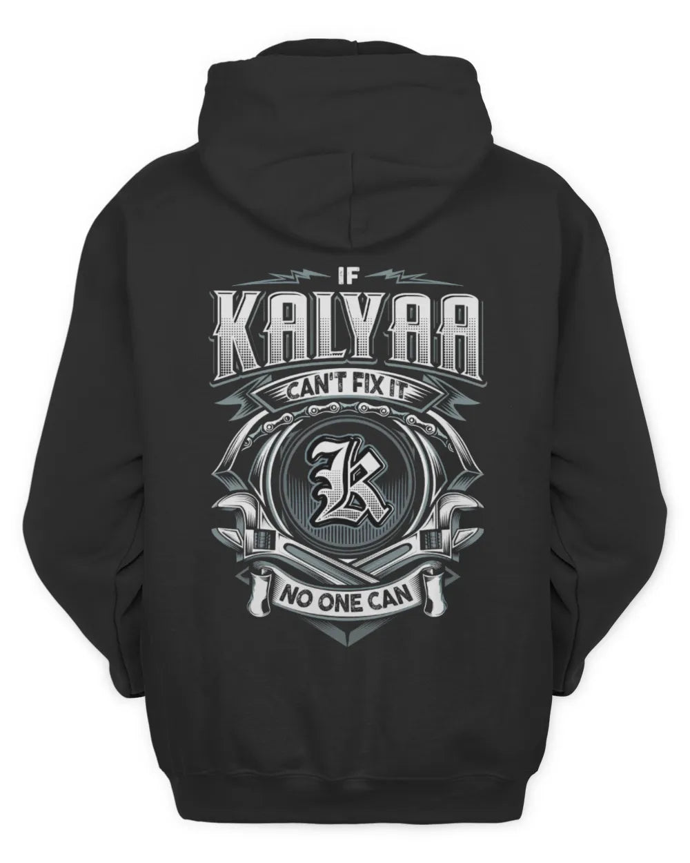 KALYAA AP81-K4-626 - Personalized Ahmed Quote Apparel “If Ahmed Can't Fix It, No One Can” - Unisex Hoodie - Black