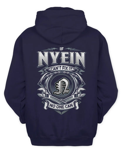 NYEIN AP81-K4-626 - Personalized Ahmed Quote Apparel “If Ahmed Can't Fix It, No One Can” - Unisex Hoodie - Navy