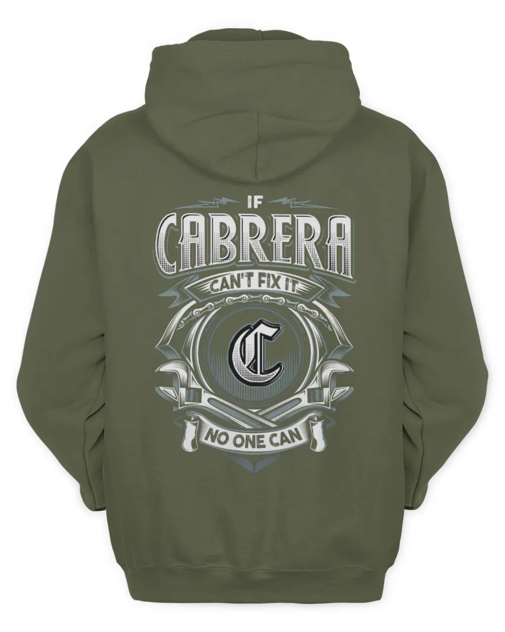 CABRERA AP81-K4-626 - Personalized Ahmed Quote Apparel “If Ahmed Can't Fix It, No One Can” - Unisex Hoodie - Military Green