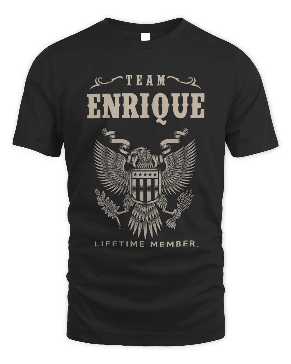 ENRIQUE TP06-K82 – Personalized Classic Style Apparel “Team NAME Lifetime Member” - Unisex Standard T-Shirt - Black