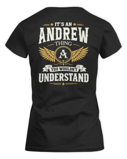 ANDREW KT06-M008 It’s a [NAME] Thing – You Wouldn’t Understand | Personalized Vintage T-Shirt - Women's Standard T-Shirt - Black