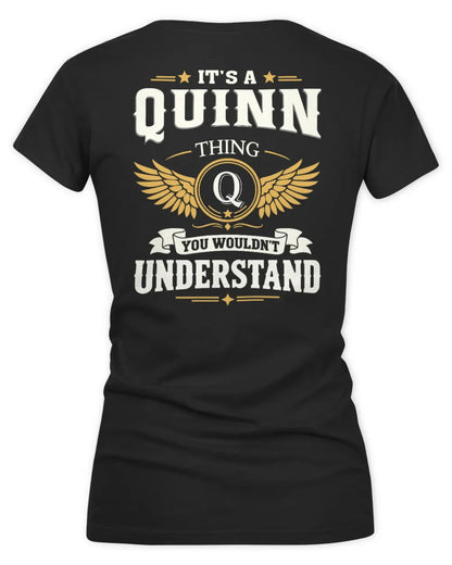 QUINN KT06-M008 It’s a [NAME] Thing – You Wouldn’t Understand | Personalized Vintage T-Shirt - Women's V-Neck T-Shirt - Black