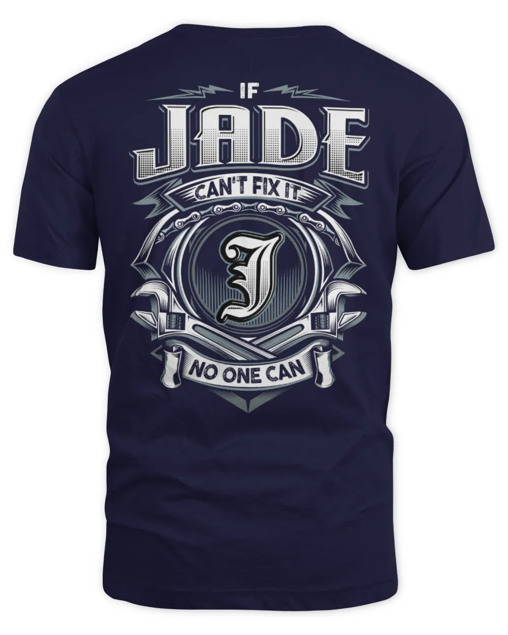 JADE AP81-K4-626 - Personalized Ahmed Quote Apparel “If Ahmed Can't Fix It, No One Can” - Unisex Standard T-Shirt - Navy