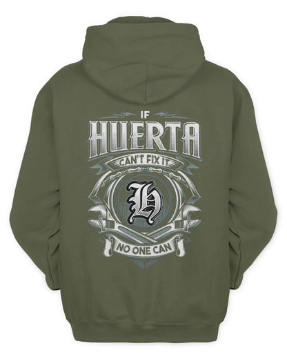 HUERTA AP81-K4-626 - Personalized Ahmed Quote Apparel “If Ahmed Can't Fix It, No One Can” - Unisex Hoodie - Military Green