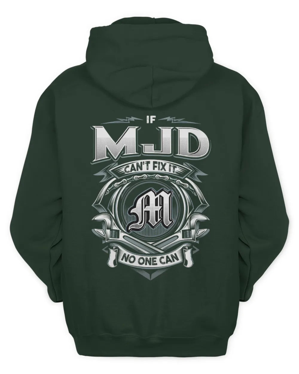 MJD AP81-K4-626 - Personalized Ahmed Quote Apparel “If Ahmed Can't Fix It, No One Can” - Unisex Hoodie - Forest Green
