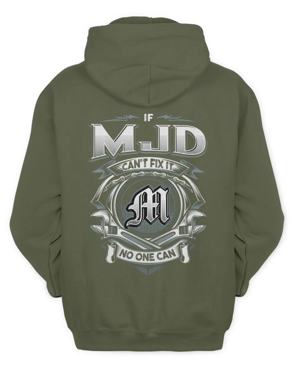 MJD AP81-K4-626 - Personalized Ahmed Quote Apparel “If Ahmed Can't Fix It, No One Can” - Unisex Hoodie - Military Green