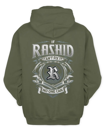 RASHID AP81-K4-626 - Personalized Ahmed Quote Apparel “If Ahmed Can't Fix It, No One Can” - Unisex Hoodie - Military Green