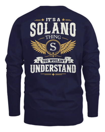 SOLANO KT06-M008 It’s a [NAME] Thing – You Wouldn’t Understand | Personalized Vintage T-Shirt - Men's Long Sleeved T-Shirt - Navy