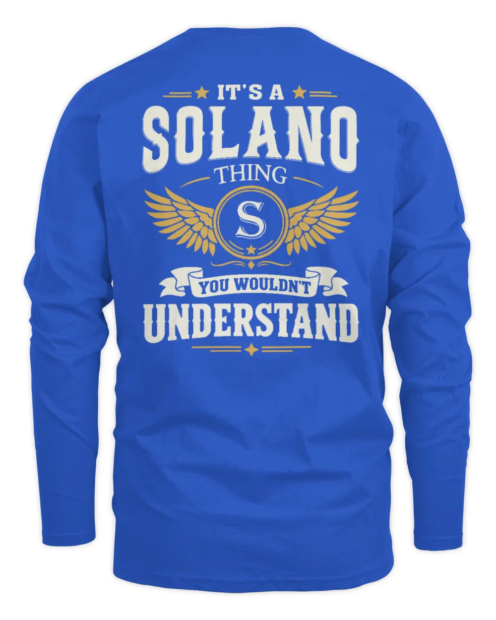 SOLANO KT06-M008 It’s a [NAME] Thing – You Wouldn’t Understand | Personalized Vintage T-Shirt - Men's Long Sleeved T-Shirt - Royal