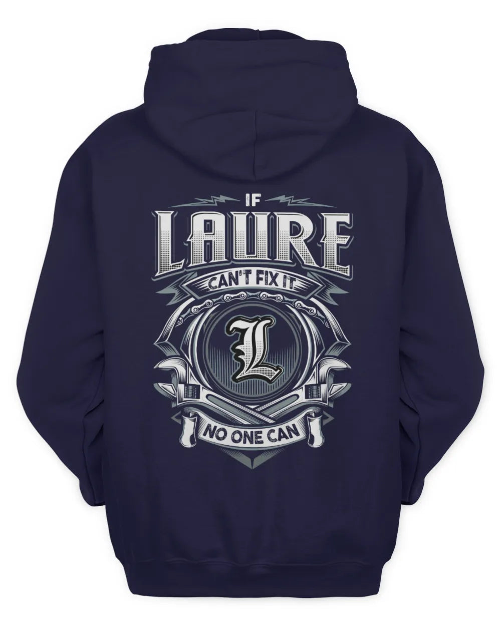 LAURE AP81-K4-626 - Personalized Ahmed Quote Apparel “If Ahmed Can't Fix It, No One Can” - Unisex Hoodie - Navy