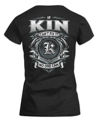 KIN AP81-K4-626 - Personalized Ahmed Quote Apparel “If Ahmed Can't Fix It, No One Can” - Women's Standard T-Shirt - Black