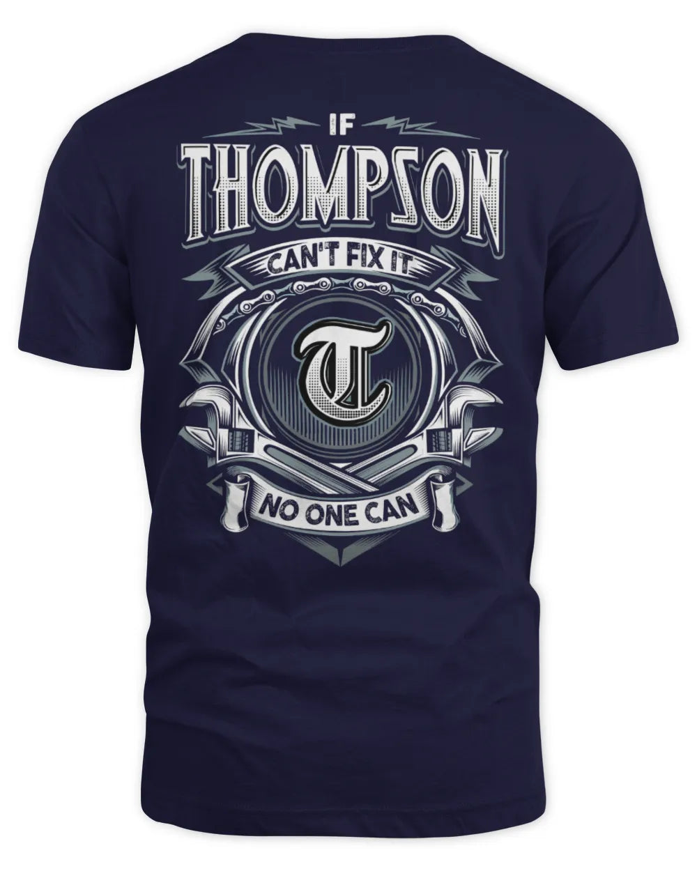 THOMPSON AP81-K4-626 - Personalized Ahmed Quote Apparel “If Ahmed Can't Fix It, No One Can” - Unisex Standard T-Shirt - Navy