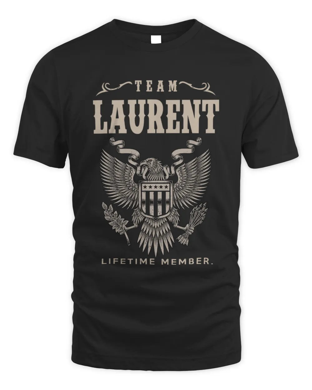 LAURENT TP06-K82 – Personalized Classic Style Apparel “Team NAME Lifetime Member” - Unisex Standard T-Shirt - Black