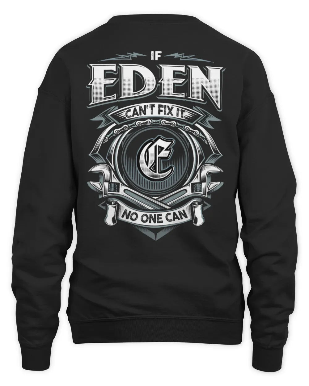 EDEN AP81-K4-626 - Personalized Ahmed Quote Apparel “If Ahmed Can't Fix It, No One Can” - Unisex Sweatshirt - Black